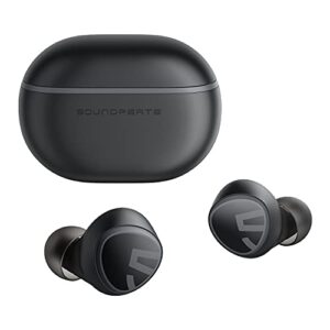 soundpeats mini wireless earbuds bluetooth 5.2 headphones in-ear stereo earphones with speech ai noise cancellation for calls, touch control, total 20 hours, twin/mono mode