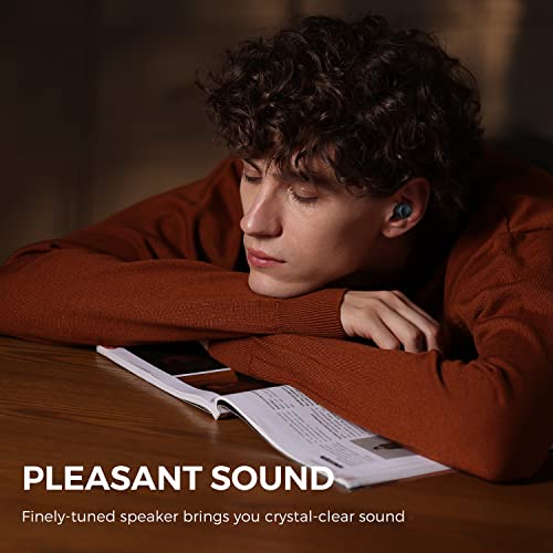 SoundPEATS Mini Wireless Earbuds Bluetooth 5.2 Headphones in-Ear Stereo Earphones with Speech AI Noise Cancellation for Calls, Touch Control, Total 20 Hours, Twin/Mono Mode