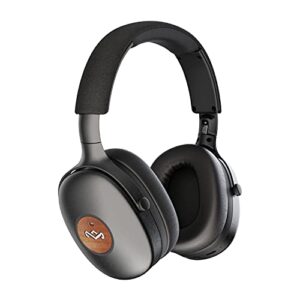 house of marley positive vibration xl anc: noise cancelling over-ear headphones with microphone, wireless bluetooth connectivity, and 26 hours of playtime