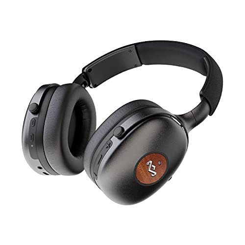 House of Marley Positive Vibration XL ANC: Noise Cancelling Over-Ear Headphones with Microphone, Wireless Bluetooth Connectivity, and 26 Hours of Playtime