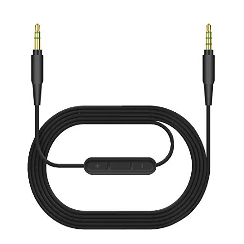 Geekria QuickFit Audio Cable with Mic Compatible with Skullcandy Hesh Evo, Hesh ANC, Hesh 3, Crusher Evo, Crusher Cable, 3.5mm Aux Replacement Stereo Cord with Inline Microphone (4 ft/1.2 m)