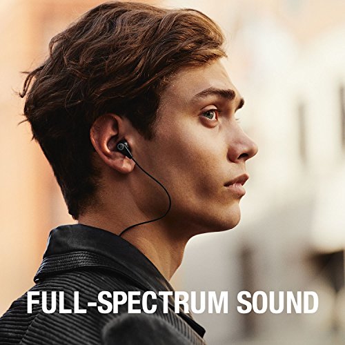 Skullcandy Ink'd Bluetooth Wireless Earbuds with Microphone, Noise Isolating Supreme Sound, 8-Hour Rechargeable Battery, Lightweight with Flexible Collar, Black