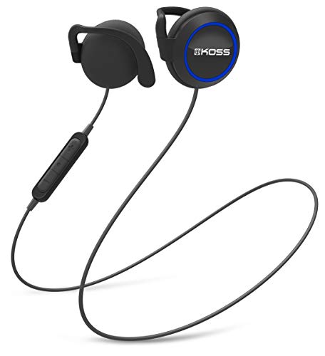 Koss BT221i Wireless Bluetooth Ear Clips, In-Line Microphone, Volume Control and Touch Remote, Sweat Resistant, Black