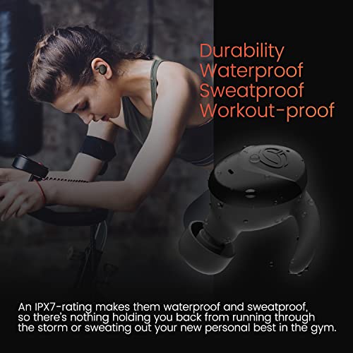 OCELY Wireless Sports Earbuds, [Lilt Series] Bluetooth 5.2 Ear Bud Headphone, Noise Isolation, Hear-Through, Gaming Mode, IPX7 Waterproof, ENC, Clear Calls, 24H with Charging Case, Black