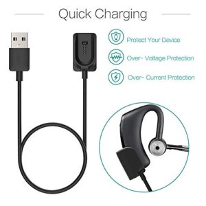 [2-Pack] TUSITA Charger Compatible with Plantronics Voyager Legend - USB Charging Cable Clip Cradle 27cm - Wireless Bluetooth Headset Accessories
