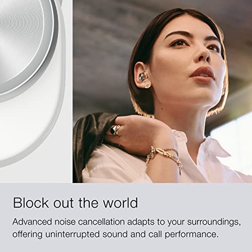 Bowers & Wilkins Pi7 S2 In-Ear True Wireless Earphones, Dual Hybrid Drivers, Qualcomm aptX Technology, Active Noise Cancellation, Works with Bowers and Wilkins App, Canvas White (2023 Model)