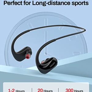 DACOM Bluetooth Headphones Wireless in-Ear Sport Earbuds with IPX7 Waterproof 20H Playtime Running Neckband Bluetooth Headphones Deep Bass Stereo for Workout Gym(Black)