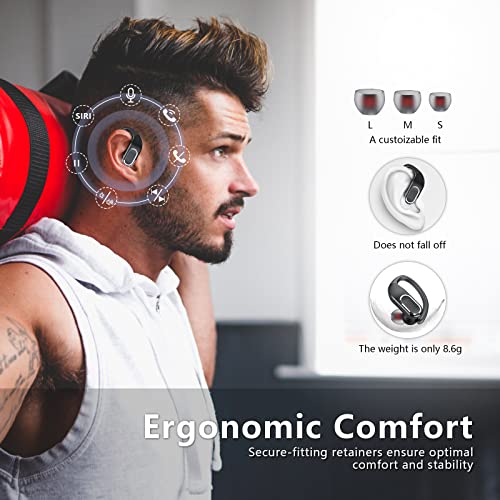 WeurGhy Wireless Earbuds, Bluetooth 5.1 Headphones with HD Microphone, Deep Bass in Ear Sports Earphones with LED Display, 80 Hours of Playtime, IPX7 Waterproof Earbuds for Workout Running