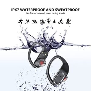 WeurGhy Wireless Earbuds, Bluetooth 5.1 Headphones with HD Microphone, Deep Bass in Ear Sports Earphones with LED Display, 80 Hours of Playtime, IPX7 Waterproof Earbuds for Workout Running