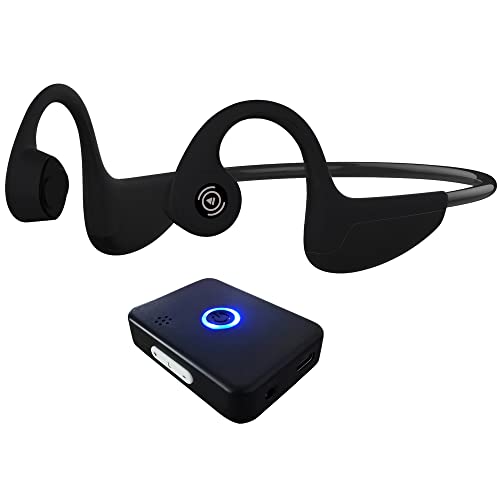 BenexBesdi Wireless Bone Conduction Hearing Impaired Headsets for Seniors Hard of Hearing,Wireless TV Listening Headphones with Sound Pickup Transmitter for Elderly to Watch TV & Communicate