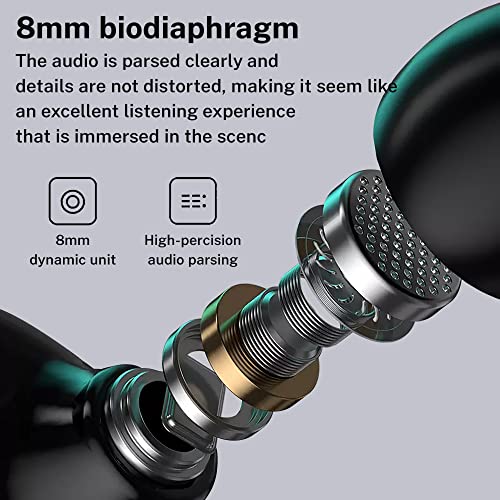 StitchGreen M41 Bluetooth 5.3 True Wireless Earbuds, Environment Noise Cancelling Earbuds with Charging Case, IPX7 Waterproof TWS Earphones, Long Battery 180Hrs Built in 4 Mics Headset iPhone (Black)
