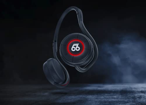66 AUDIO - Sport2 - Wireless Sports Headphones - 25 Hours Music Playback, Noise Cancelling Microphone, BT 5.0, HD Sound, Premium, Lightweight, Foldable. Running, Cycling, Fitness, Gym, Neckband (2023)