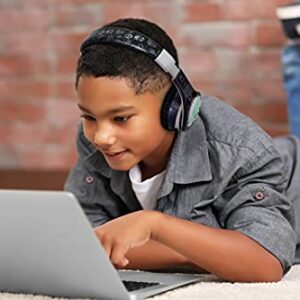 Star Wars The Child Kids Bluetooth Headphones, Wireless Headphones with Microphone Includes Aux Cord, Volume Reduced Kids Foldable Headphones for School, Home, or Travel