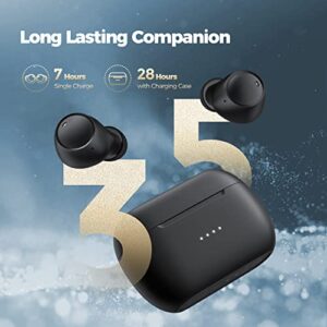 Wireless Earbuds ANC, Bluetooth 5.2 Active Noise Canceling Headphones w/35H Playtime and Punchy Bass, Sport Earphones w/Wireless Charging, Touch Control, Twins and Mono Modes, IPX8