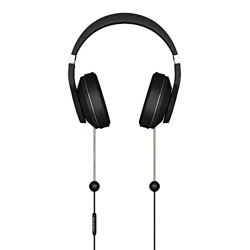 DefenderShield EMF-Free Over-Ear Adult Headphones - Universal Air Tube Wired Crystal Clear Stereo Headset with Microphone & Volume Control - Compatible with iPhone, Galaxy, iPad & Other Audio Devices