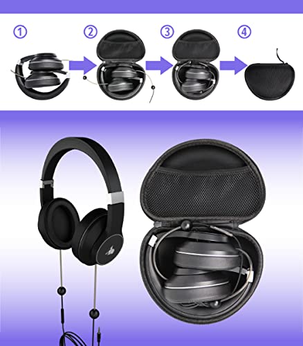 DefenderShield EMF-Free Over-Ear Adult Headphones - Universal Air Tube Wired Crystal Clear Stereo Headset with Microphone & Volume Control - Compatible with iPhone, Galaxy, iPad & Other Audio Devices