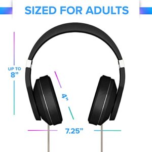DefenderShield EMF-Free Over-Ear Adult Headphones - Universal Air Tube Wired Crystal Clear Stereo Headset with Microphone & Volume Control - Compatible with iPhone, Galaxy, iPad & Other Audio Devices