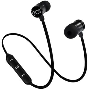 ijoy headphones wireless bluetooth- wireless sports earbuds ipx4 sweatproof- sport headphones with microphone, bluetooth earbuds for workout, running, gym (black)