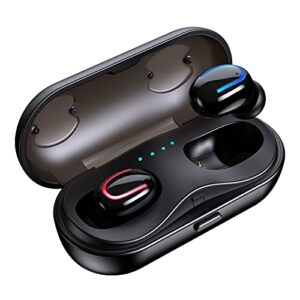 mini wireless earbuds, bluetooth 5.1 in ear light-weight headphones, ipx7 waterproof sport stereo earphone, built in mic noise cancelling headset with charging case, for iphone/samsung/galaxy