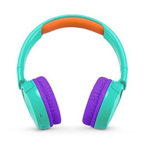 JBL JR 300BT Kids On-Ear Wireless Headphones with Safe Sound Technology (Teal)