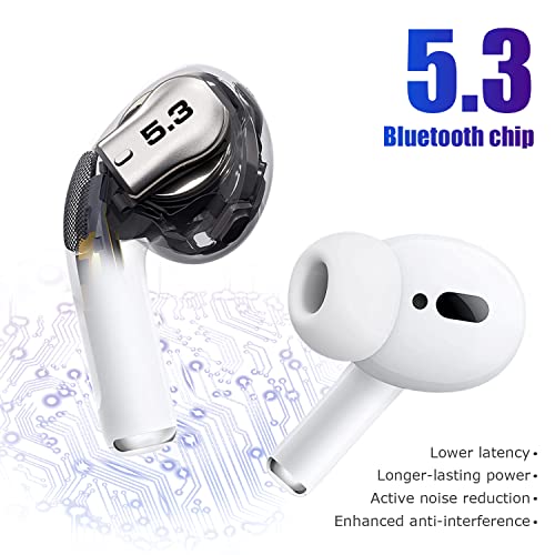 TUOTUER Air Pods 3rd Generation, 5.3 Wireless Earbuds with Lightning Charge Case, Bluetooth Headphones Noise Canceling Up to 30 Hours of Battery Life, IPX5 Waterproof Earphones for iPhone/Android