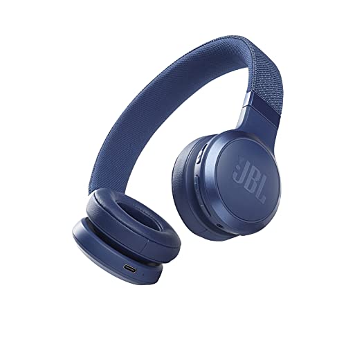 JBL Live 460NC - Wireless On-Ear Noise Cancelling Headphones with Long Battery Life and Voice Assistant Control - Blue (Renewed)