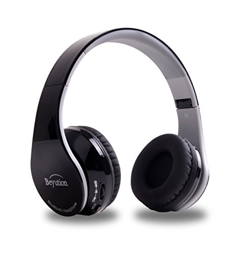 Beyution V4.1 Bluetooth Headphones Wireless Foldable Hi-fi Stereo Headphone for Smart Phones & Tablets - Black