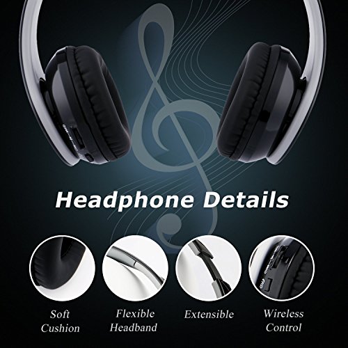 Beyution V4.1 Bluetooth Headphones Wireless Foldable Hi-fi Stereo Headphone for Smart Phones & Tablets - Black