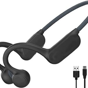 ZKAPOR Bone Conduction Headphones, Open Ear Headphones Sports Wireless Earphones, Bluetooth Headphones with Built-in Mic,Up to 8 Hours Playtime,Waterproof Earphones for Running Workouts(Black)