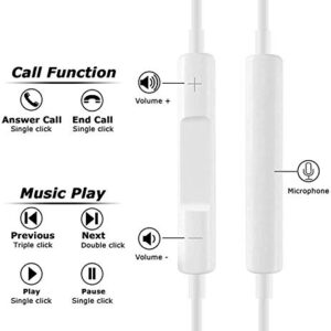 ABCDONG Earbuds Headphones for iPhone 13/13 Pro/12/12 Pro Max/11/11 Pro inEar Earphones, Microphone Stereo Mini Wired Earbuds Earphones Compatible with iPhone 7/8/8 Plus/X/XS/XR/XS Max and iPad