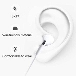 ABCDONG Earbuds Headphones for iPhone 13/13 Pro/12/12 Pro Max/11/11 Pro inEar Earphones, Microphone Stereo Mini Wired Earbuds Earphones Compatible with iPhone 7/8/8 Plus/X/XS/XR/XS Max and iPad