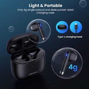 Wireless Earbuds, Bluetooth 5.0 Headphones in Ear with Charging Case, Hands-Free Headset with Mic, Hi-Fi Stereo Sound, Touch Control, 24 Hours Playback, Bluetooth Earbuds for iPhone/Android/WP, Black