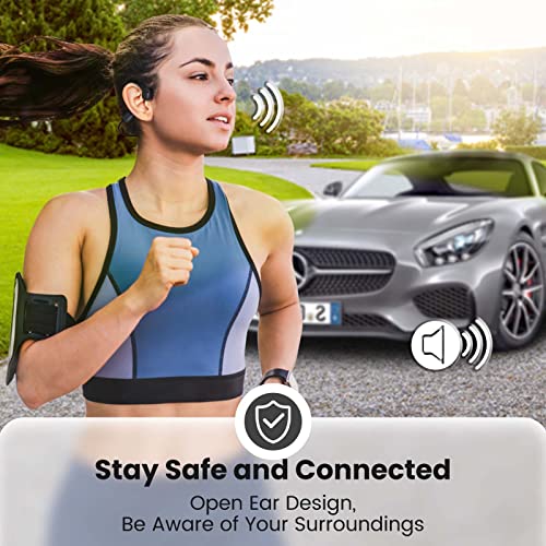 YouthWhisper Bone Conduction Headphones - Lightweight Wireless Bluetooth Sport Bone Conduction Headset with Built-in Mic, Sweatproof Open Ear Headphones for Running,Cycling,Driving,Workout