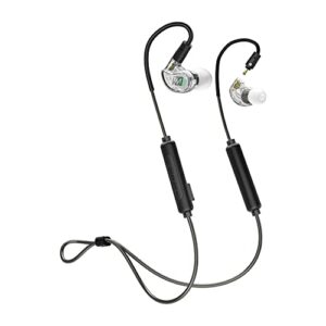 mee audio m6 pro musicians’ in-ear monitors wired + wireless combo pack: includes stereo audio cable and bluetooth audio adapter (clear) (cmb-m6probt-cl)