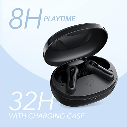 Soundcore by Anker Life P2 Mini True Wireless Earbuds, 10mm Drivers with Big Bass, Custom EQ, Bluetooth 5.2, 32H Playtime, USB-C for Fast Charging, Tiny Size for Commute, Work (Renewed)