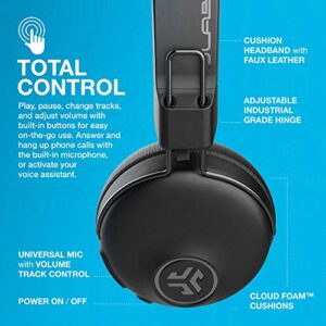 JLab Studio ANC On-Ear Wireless Headphones | Black | 34+ Hour Bluetooth 5 Playtime - 28+ Hour with Active Noise Cancellation | EQ3 Custom Sound | Ultra-Plush Faux Leather & Cloud Foam Cushions