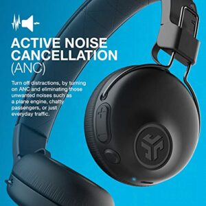 JLab Studio ANC On-Ear Wireless Headphones | Black | 34+ Hour Bluetooth 5 Playtime - 28+ Hour with Active Noise Cancellation | EQ3 Custom Sound | Ultra-Plush Faux Leather & Cloud Foam Cushions