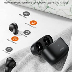 THREEKEY Wireless Bluetooth Earbuds, Wireless Headphones with Led Display, Compatible with Apple & Android, IPX7 Waterproof Stereo Earphones in-Ear Built-in Mic Headset Premium Deep Bass for Sports