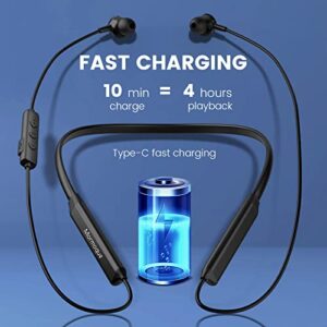 MORMOQUE G5 Bluetooth Headphones,V5.2 Wireless Bluetooth Earbuds w/Mic in-Ear Magnetic Neckband Earphone 30Hrs Playtime, IPX4 Sweatproof Deep Bass Headset for Phone Call Music Sports