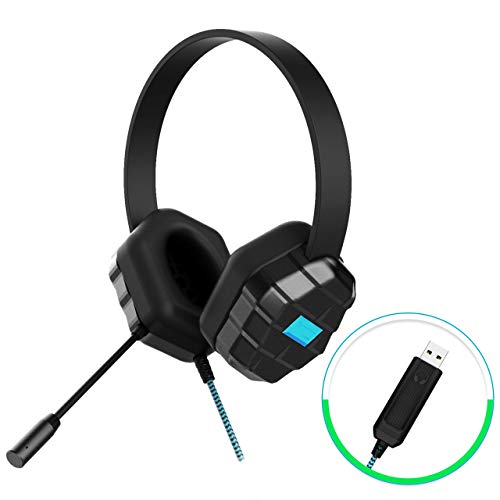 Gumdrop DropTech USB B2 Over-Ear Headphone with Built-in Mic Designed for K-12 Students, Teachers and Classrooms– Drop Tested, Rugged and Reliable for an Enhanced Educational Learning Experience–Black