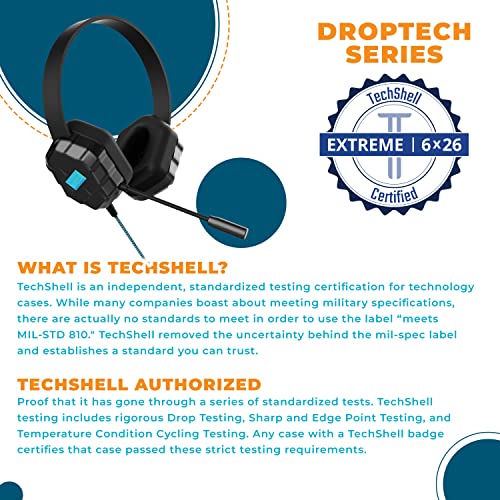 Gumdrop DropTech USB B2 Over-Ear Headphone with Built-in Mic Designed for K-12 Students, Teachers and Classrooms– Drop Tested, Rugged and Reliable for an Enhanced Educational Learning Experience–Black