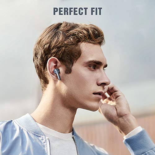 kurdene Wireless Earbuds, Bluetooth Earbuds Stereo Sound with Mic Long Playtime Deep Bass in Ear Sport Bluetooth Headphones with Charging Case