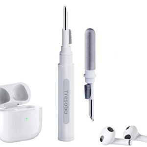 tresoba cleaning pen for airpods cleaner kit compatible with airpods pro 1 2 wireless earphones, airpods cleaning tools for bluetooth earphones cleaning pen (white-1)