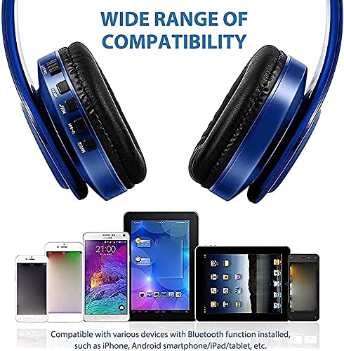 YTDTKJ Nakano Miku Bluetooth Headphones,The Quintessential Quintuplets Headphone with Build-in Mic,Foldable Over Ear Wireless Headphones,Hi-Fi Stereo for Cosplay,Blue, 17TTAXXCB06390B63FQTF