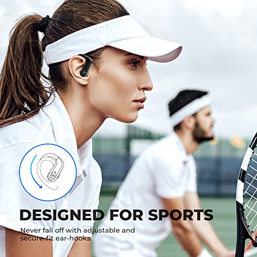 SoundPEATS S5 Wireless Earbuds Over-Ear Hooks Bluetooth Headphones 5.0 in-Ear Stereo Wireless Earphones with Touch Control IPX7 Waterproof for Sports, 12mm Driver, Mono/Stereo Mode, USB-C Charge