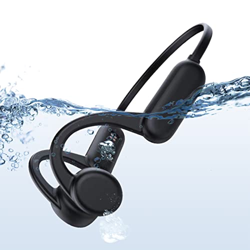 Bone Conduction Headphones, Ultralight Swimming Headphones IP68 Waterproof Bluetooth 5.0 Open Ear Wireless Sports Headset with MP3 Player & 8G Memory for Swimming Running Cycling Driving Jogging