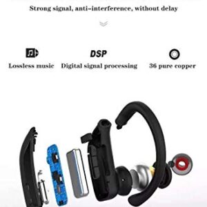 Wireless Earbuds Bluetooth Headphones 48hrs Play Back Sport Earphones with LED Display Over-Ear Buds with Earhooks Built-in Mic Headset for Workout BlackBWISUP