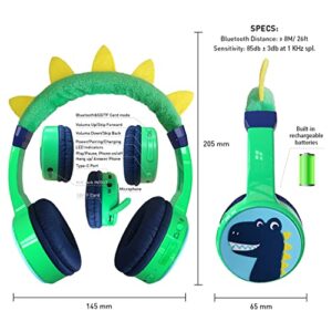 JBUNION Kids Bluetooth Headphones, with 85dB Volume Limited Adjustable Headphones, Wireless Bluetooth Headphones, Aux 3.5mm Cable Included for Boys Girls Study, School, Kids Headset for ipad/Tablet