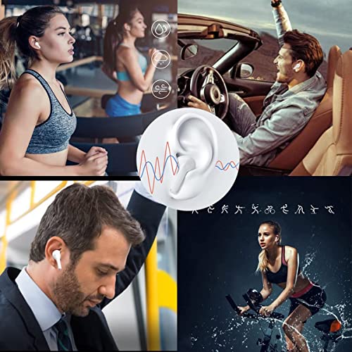 EEAABBR True Wireless Earbuds Bluetooth 5.3 in Ear Noise Cancelling IPx7 Waterproof Portable Charging Case Immersive Sound Deep Bass Touch Earphones Sport Headphone for iPhone Android