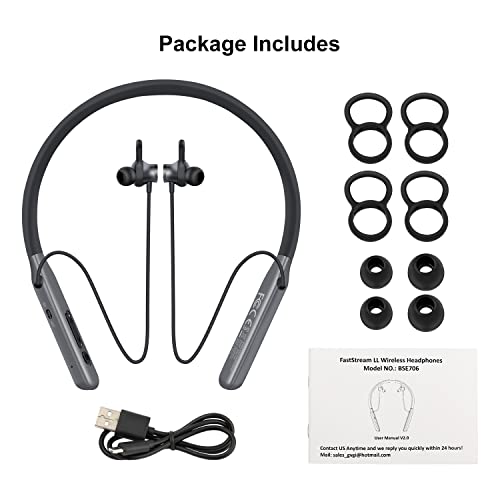 BANIGIPA Bluetooth Headphones Earbuds for TV Watching, Wireless 40ms FastStream Headset Earphones with Mic for Phones, Compatible for Bluetooth Transmitter, 16Hrs Playtime, No Audio Delay